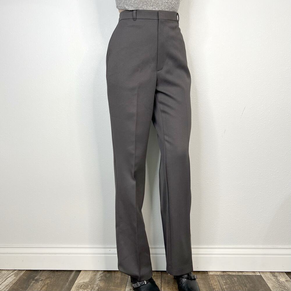 Vintage NWT Dead Stock Gray Dress High Rise Pants Elastic Waist